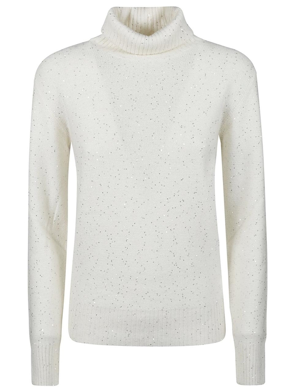 파비아나필리피 FW24 TURTLE NECK SWEATER MAD214F066 0000 D296 White