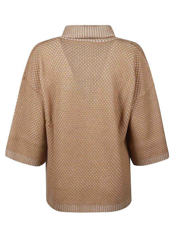 파비아나필리피 FW24 THREEQUARTERS SLEEVE TURTLE NECK SWEATER MAD214F385 0000 I032 Brown