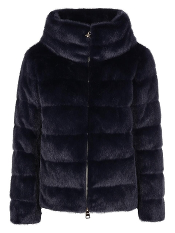 에르노 FW24 FAUX FUR CAPE DOWN JACKET PI001935D 12630 Blue