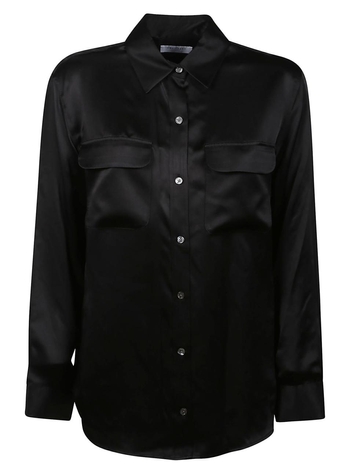 이큅먼트 FW24 SIGNATURE LONG SLEEVE SHIRT L21 E035 Black