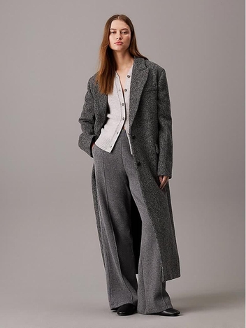 캘빈 클라인 FW24 HERRINGBONE SINGLE BREASTED COAT K20K207710 Grey