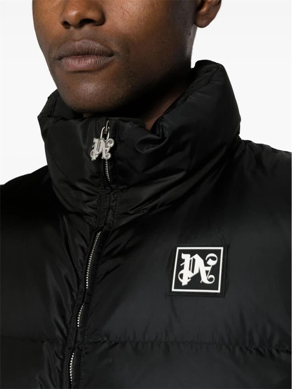 팜 엔젤스 SS24 MONOGRAM SKI DOWN JACKET PMEX005R24FAB001 Black