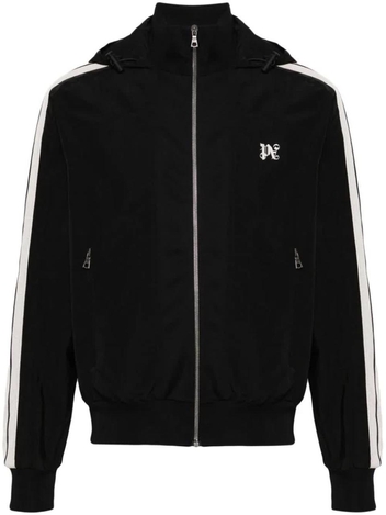 팜 엔젤스 FW24 MONOGRAM NYLON TRACK JACKET PMEA267R24FAB001 Black