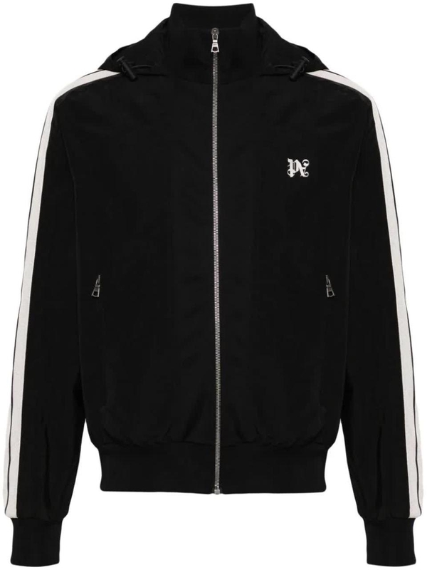 팜 엔젤스 FW24 MONOGRAM NYLON TRACK JACKET PMEA267R24FAB001 Black