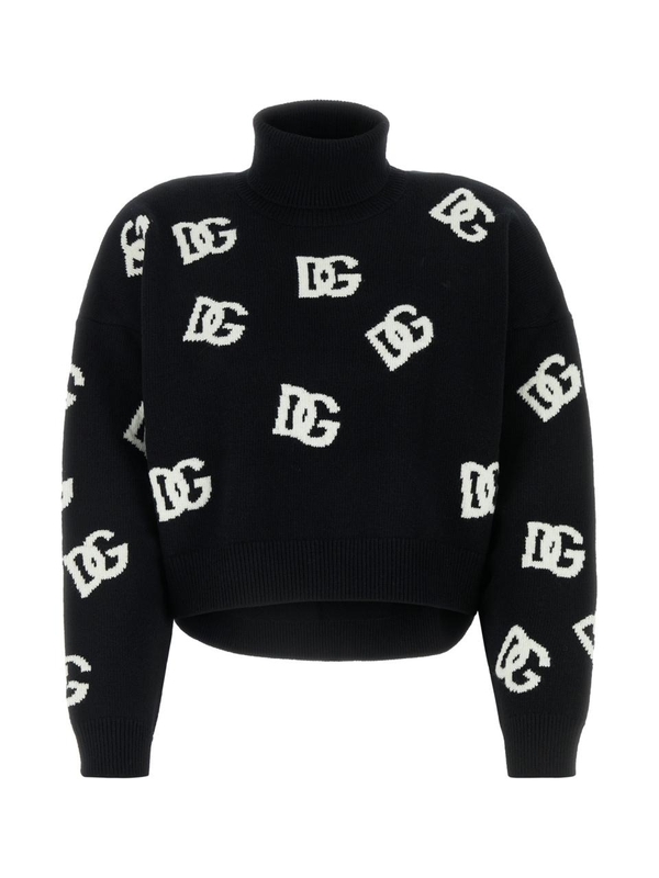 돌체앤가바나 FW24 DOLCE GABBANA KNITWEAR FXW11TJCVYX N0004 BLACKWHITE