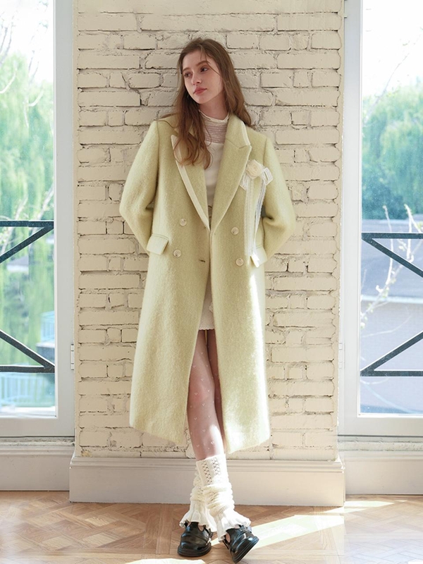 11/27예약배송_Cest_Lime wool double coat