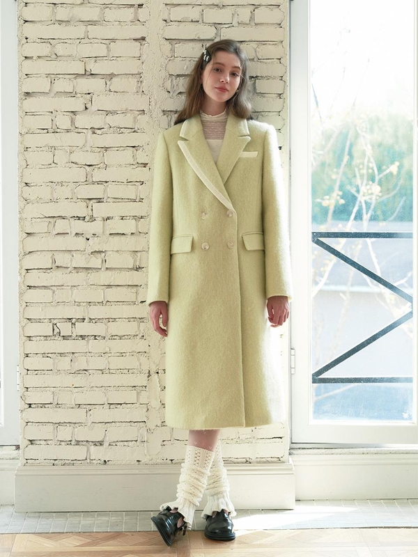 11/27예약배송_Cest_Lime wool double coat