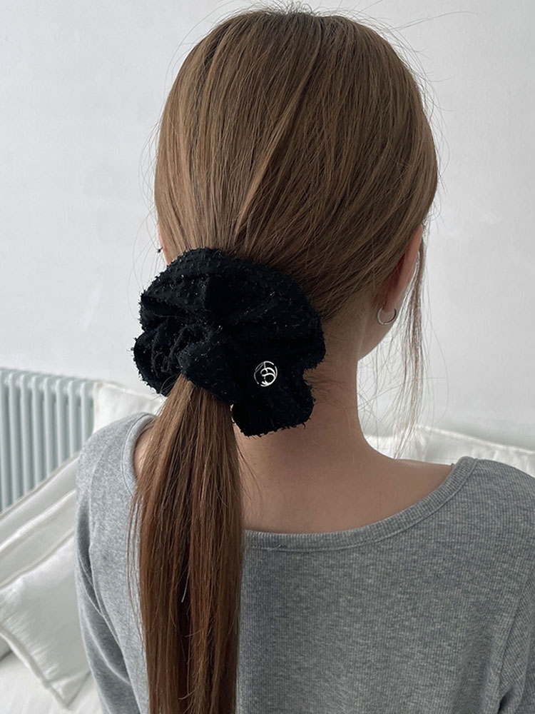 Glitter Symbol Scrunchie (Black)