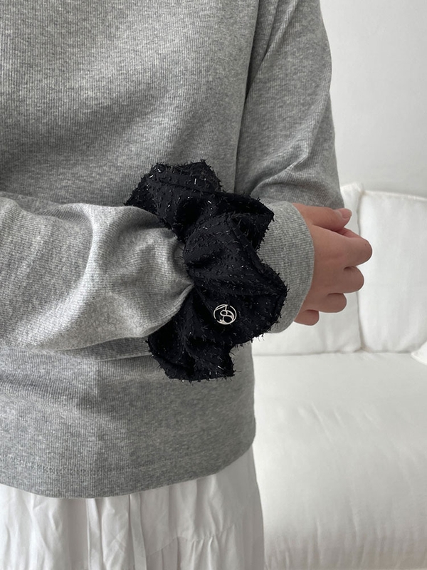 Glitter Symbol Scrunchie (Black)