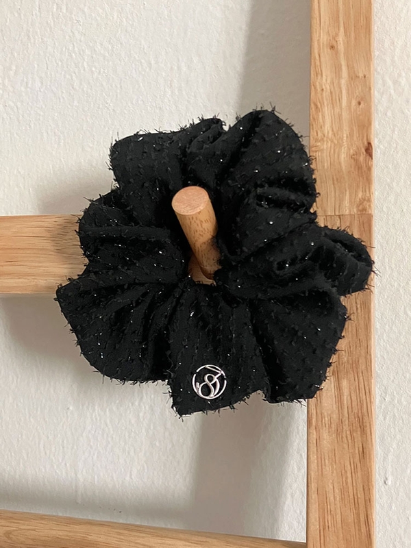 Glitter Symbol Scrunchie (Black)