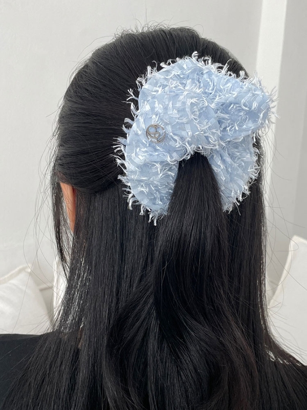 Feather Symbol Scrunchie (Sky Blue)