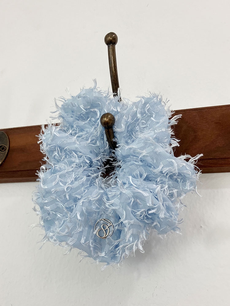 Feather Symbol Scrunchie (Sky Blue)