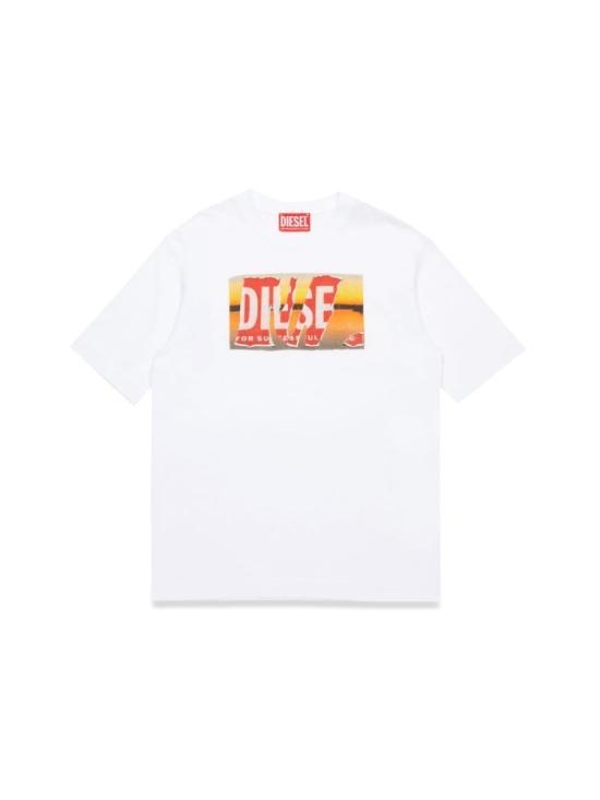 [해외배송] 24FW  키즈  디젤 티셔츠 J02062K 0JYYFK100 WHITE