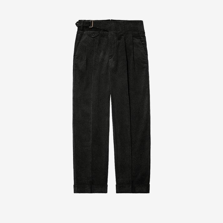 8Wale Corduroy Side Trousers (Black)