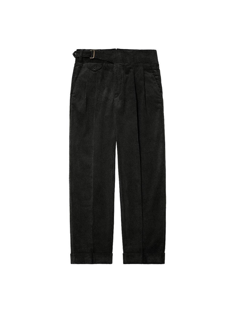 8Wale Corduroy Side Trousers (Black)