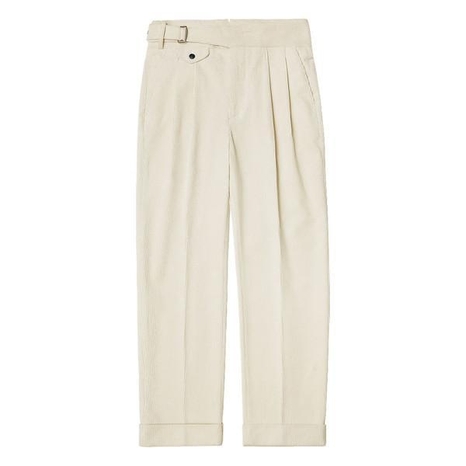 8Wale Corduroy Side Trousers (Ivory)