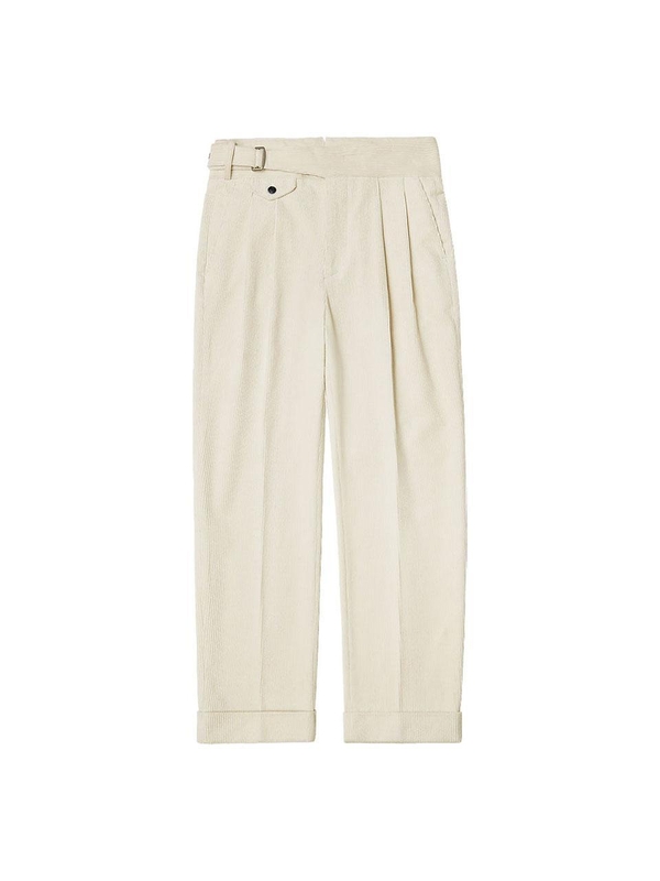 8Wale Corduroy Side Trousers (Ivory)