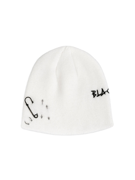 BBD Embroth Logo Piercing Beanie (White)