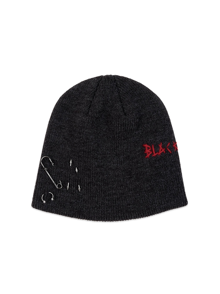 BBD Embroth Logo Piercing Beanie (Charcoal)