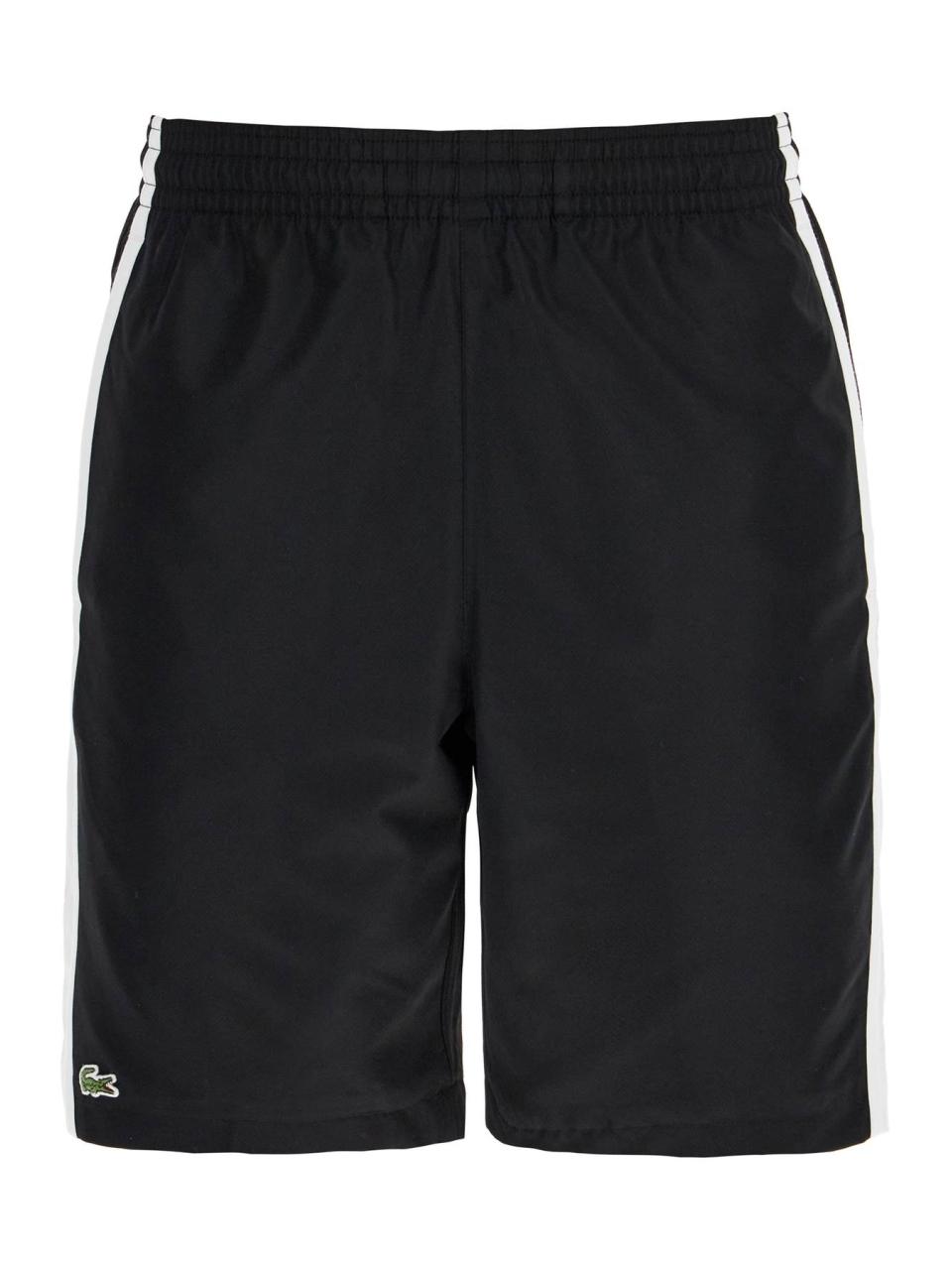 Lacoste FW24 sporty color block bermuda shorts GH314T AD BLACK WHITE WHITE