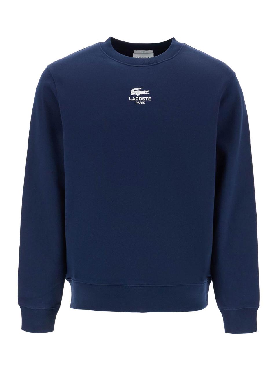 Lacoste navy crew neck sweater sales