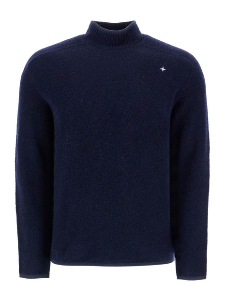 스톤아일랜드 FW24 brushed wool blend pullover sweater 8115570GA BLEU MARINE