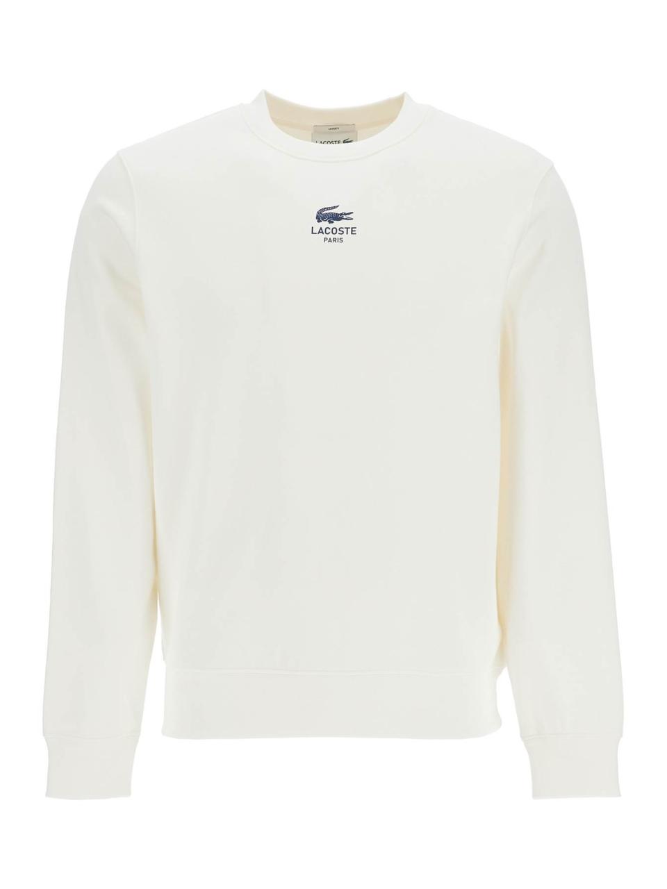 Lacoste white sweatshirt store