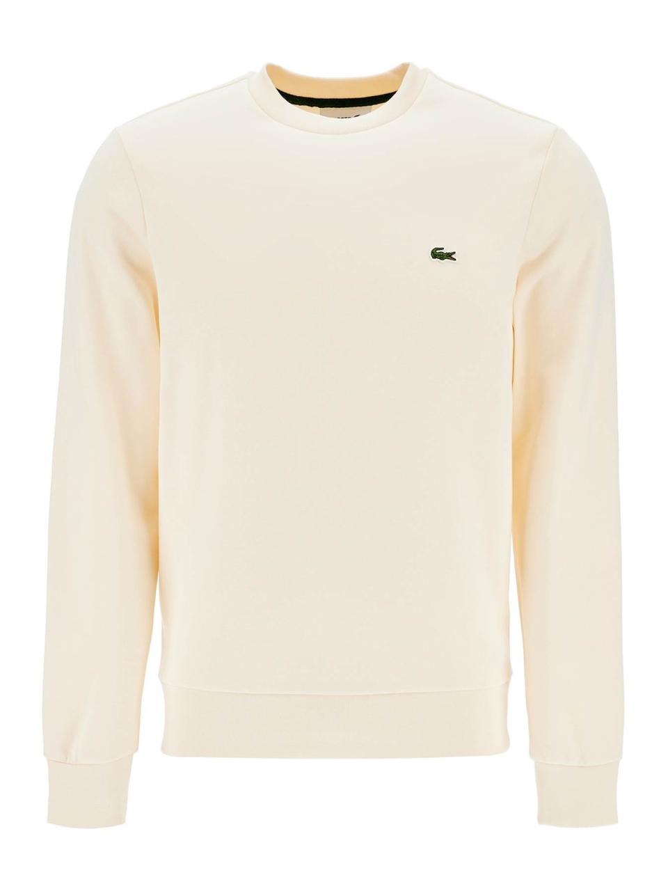 Lacoste logo crew sweatshirt deals