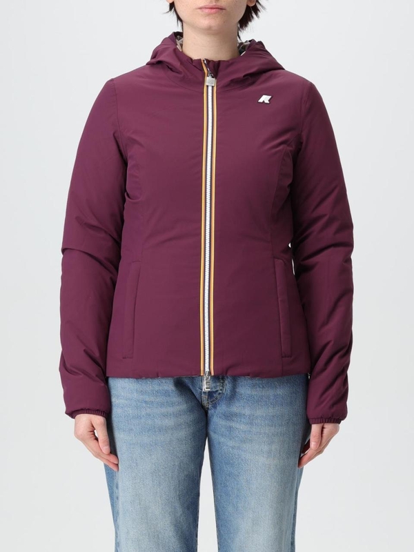 까웨 FW24 K-way waterproof jacket with logo K6128TW AU8 Plum