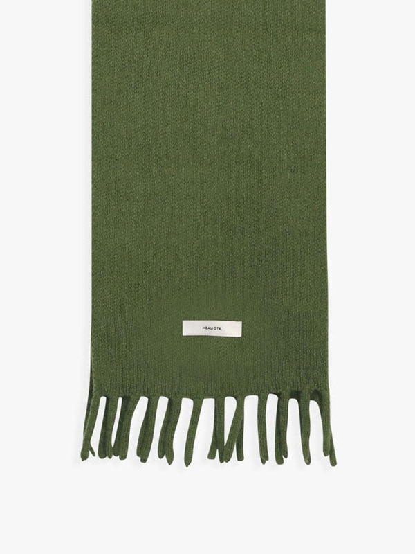 WOOL TASSEL MUFFLER_KHAKI