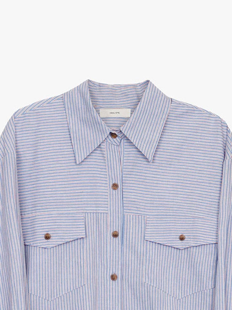 STRIPE POCKET SHIRT_SKY BLUE