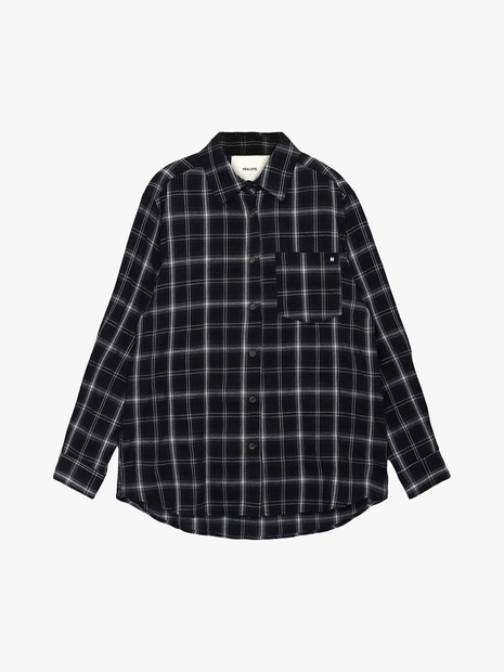 COMFORT CHECK SHIRT_BLACK