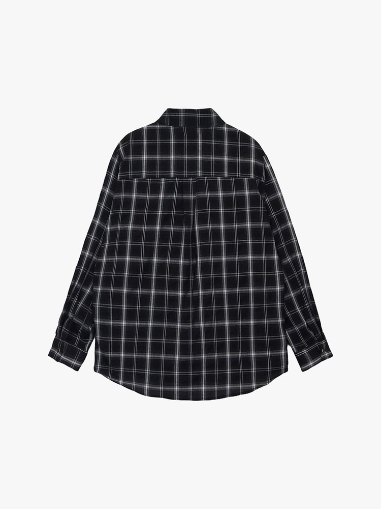 COMFORT CHECK SHIRT_BLACK