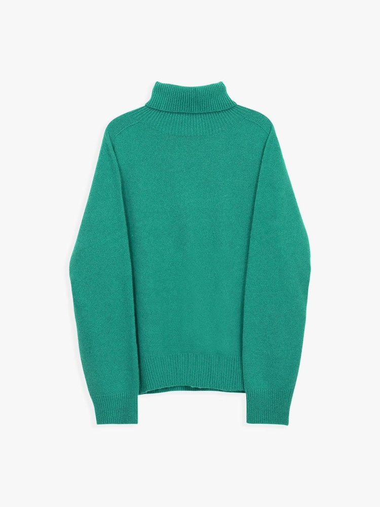 WHOLE GARMENT LOOSE FIT TURTLENECK KNIT_GREEN