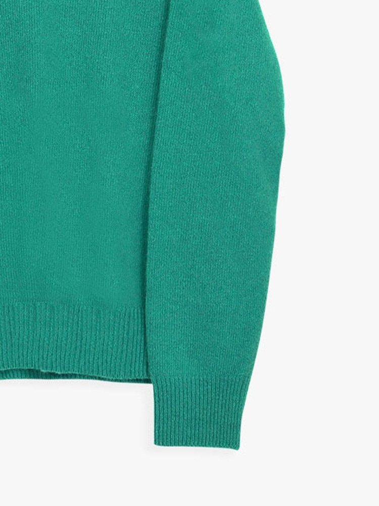 WHOLE GARMENT LOOSE FIT TURTLENECK KNIT_GREEN