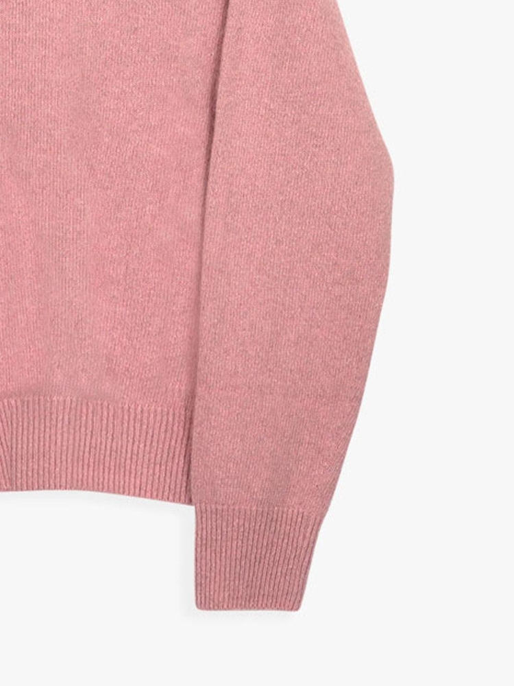 WHOLE GARMENT LOOSE FIT TURTLENECK KNIT_PINK