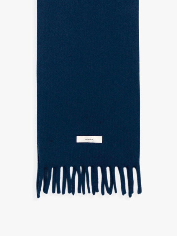 WOOL TASSEL MUFFLER_NAVY