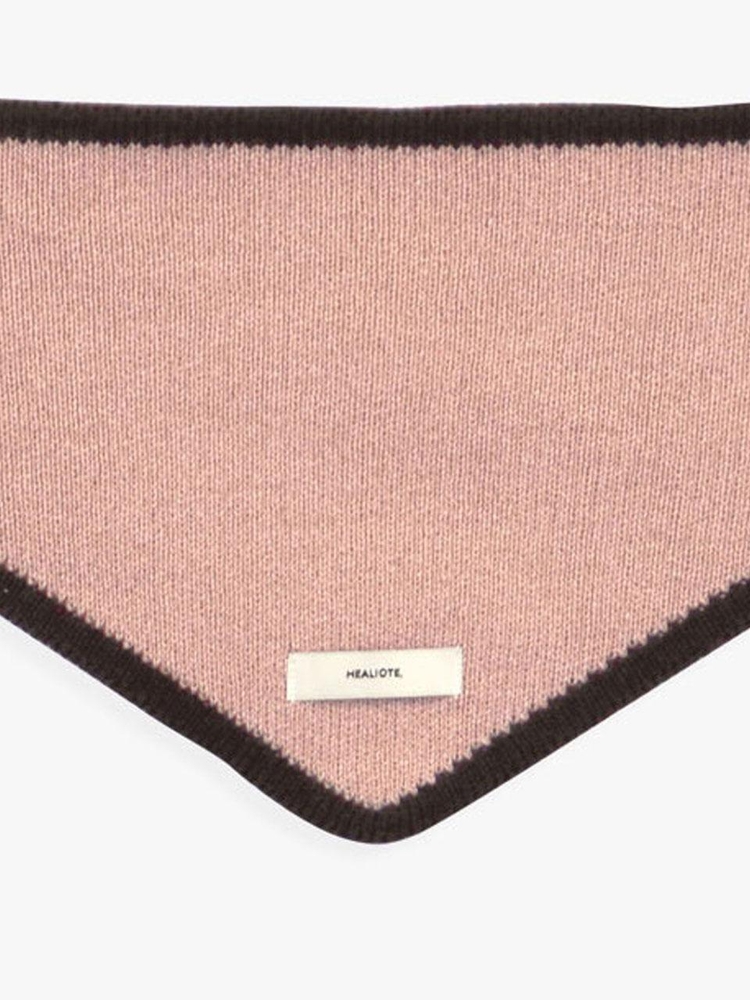 BORDER BUTTONHOLE KNIT SCARF_PINK