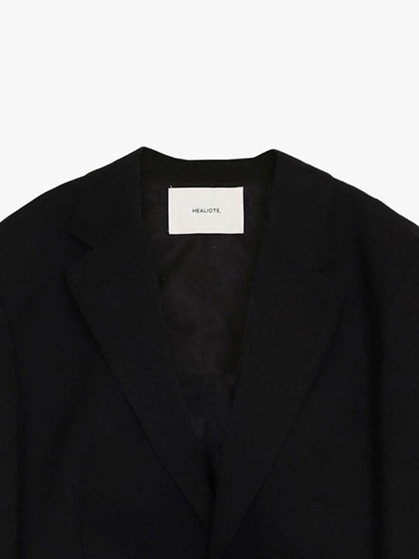 NOTCHED COLLAR BLAZER_BLACK