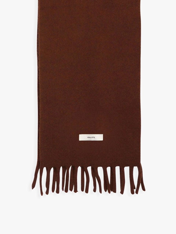 WOOL TASSEL MUFFLER_BROWN