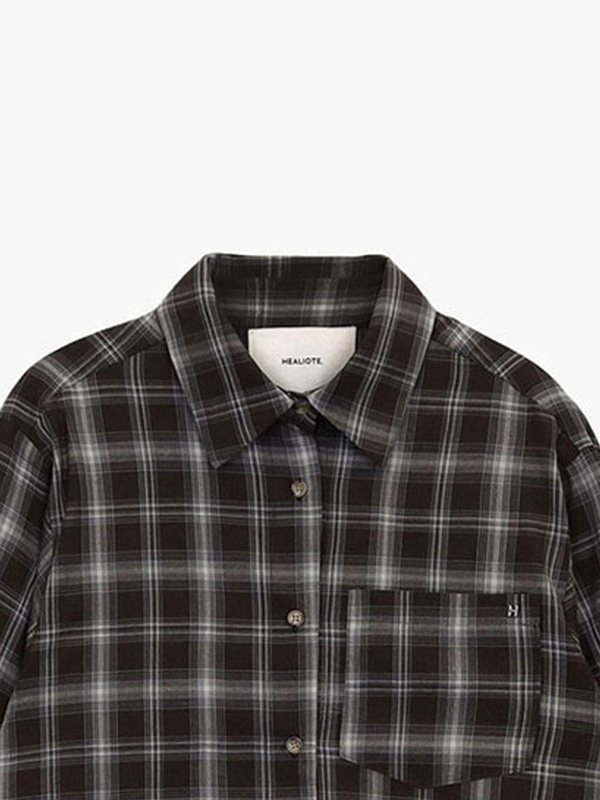 COMFORT CHECK SHIRT_BROWN