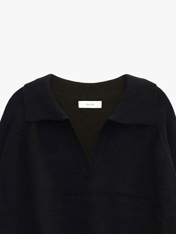 SAINT COLLAR KNIT_BLACK