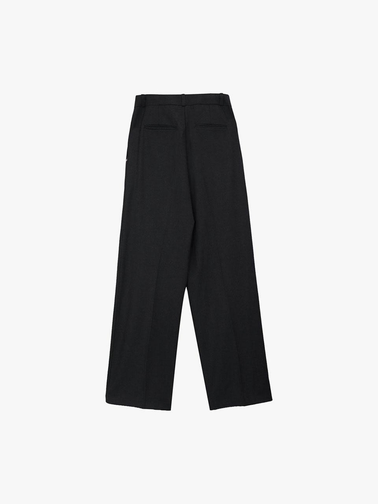 TUCKED LOOSE FIT SLACKS_CHARCOAL