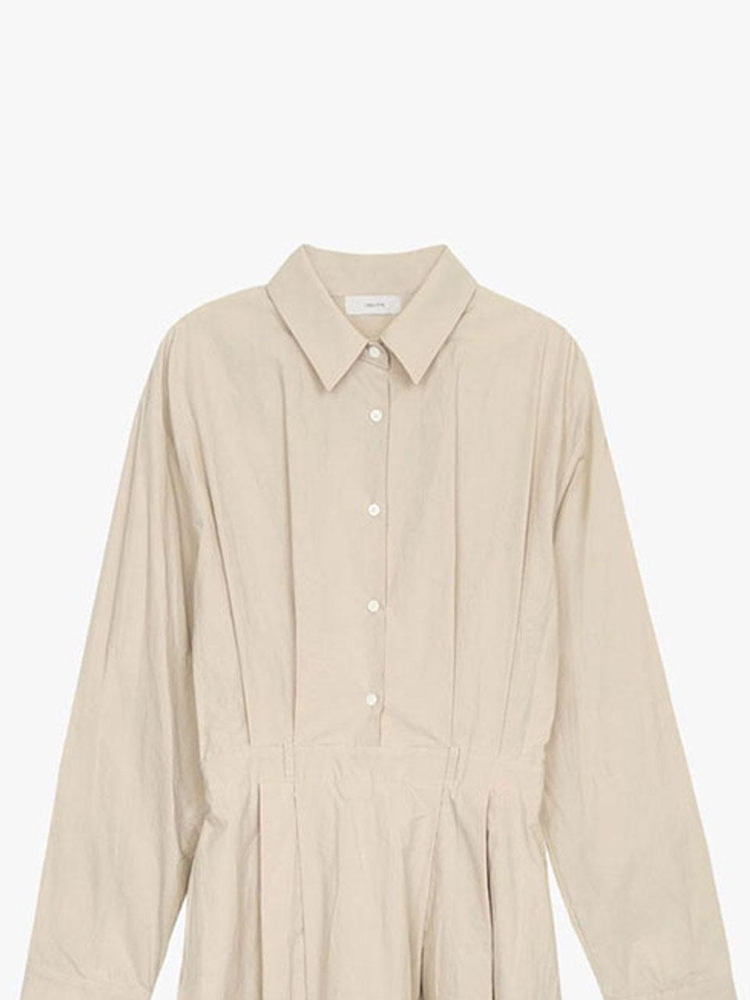 CALM SHIRT DRESS_BEIGE