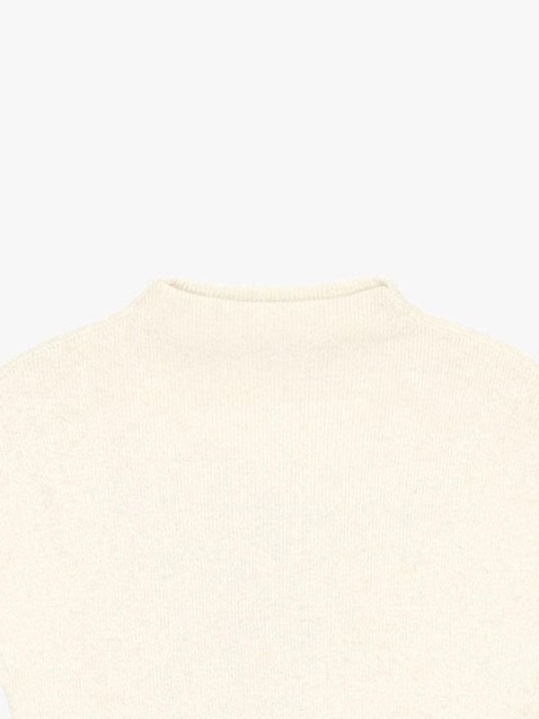 CASHMERE HALF-TURTLENECK KNIT_IVORY