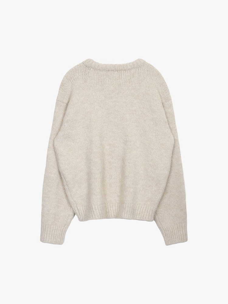 ESSENTIAL HEAVY WOOL SWEATER_BEIGE