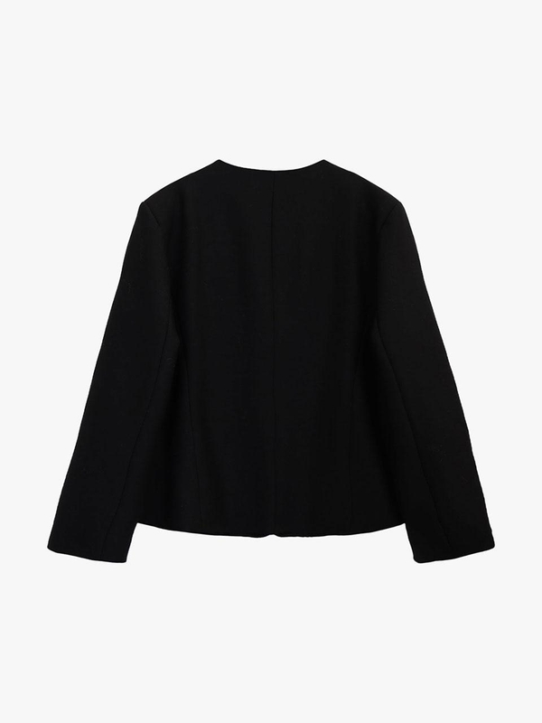 BERN COLLARLESS ROUND JACKET_BLACK