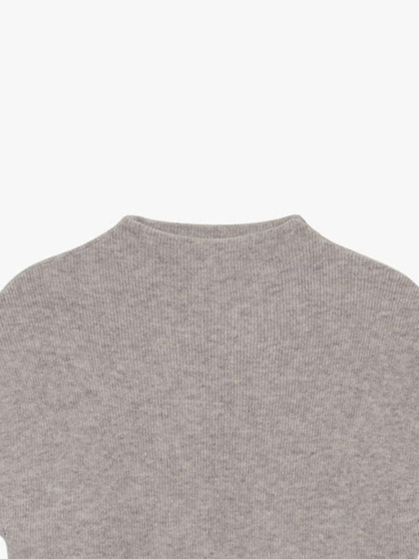 CASHMERE HALF-TURTLENECK KNIT_OATMEAL