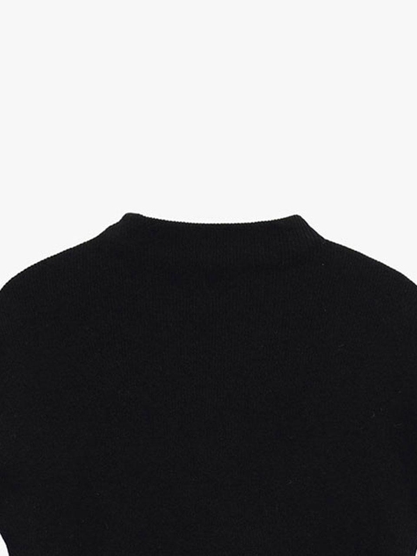 CASHMERE HALF-TURTLENECK KNIT_BLACK