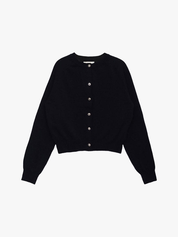 ROUND-NECK WOOL CARDIGAN_NAVY